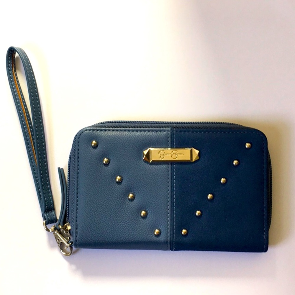 Jessica Simpson Wallet Clutch Wristlet Studded